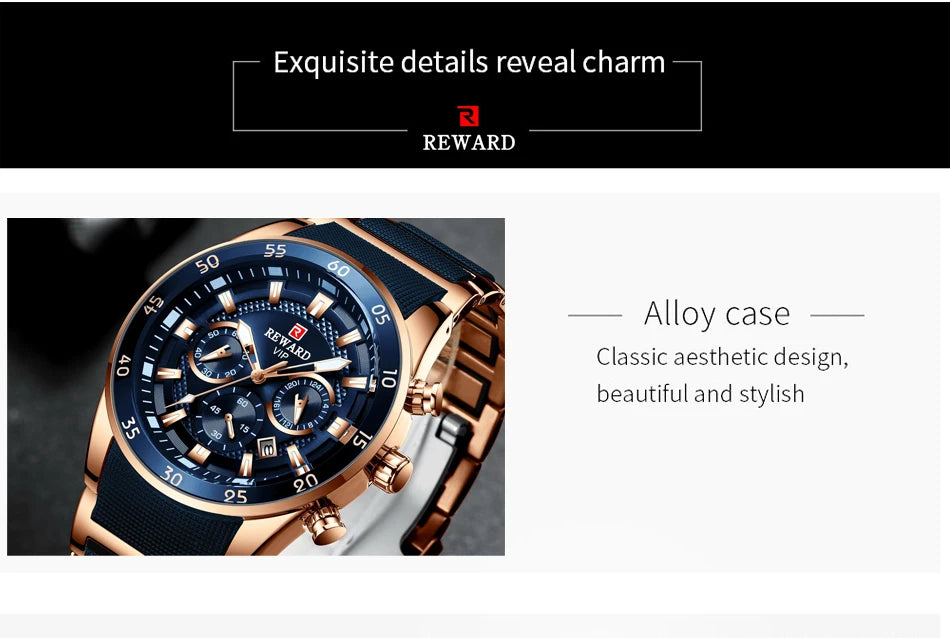 REWARD Big Dial Mens Watches Top Luxury Brand