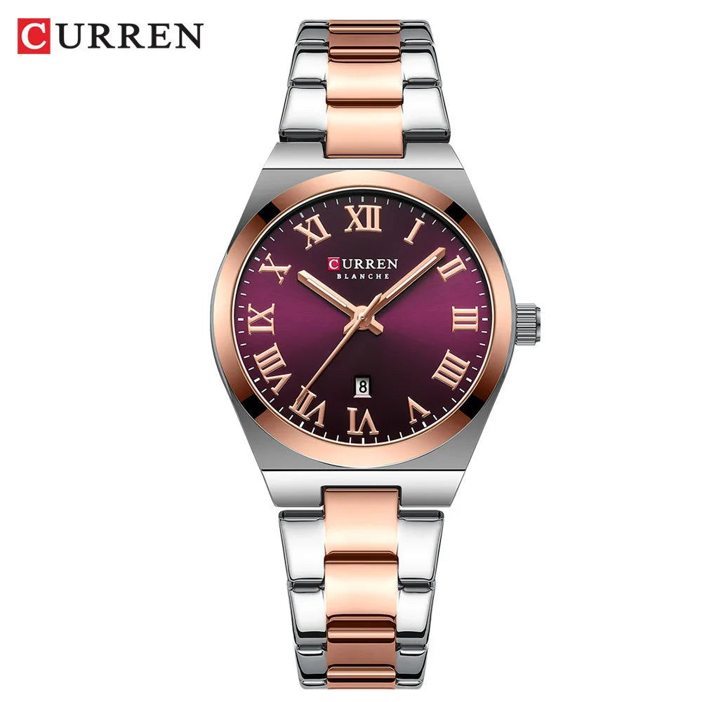 CURREN 9095 Luxury Fashion Watch for Women Original Quartz Women's Watches Waterproof Stainless Steel Elegant Ladies Wristwatch