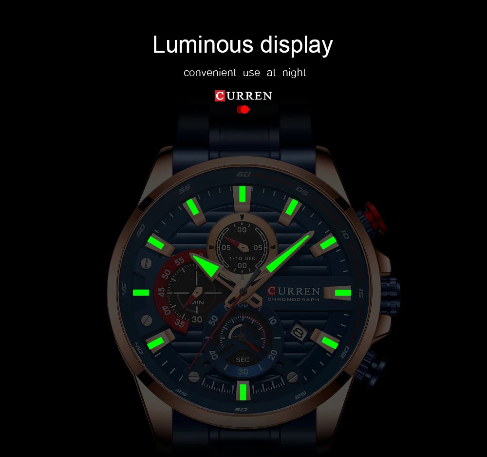 CURREN Sports Casual Quartz Wristwatches
