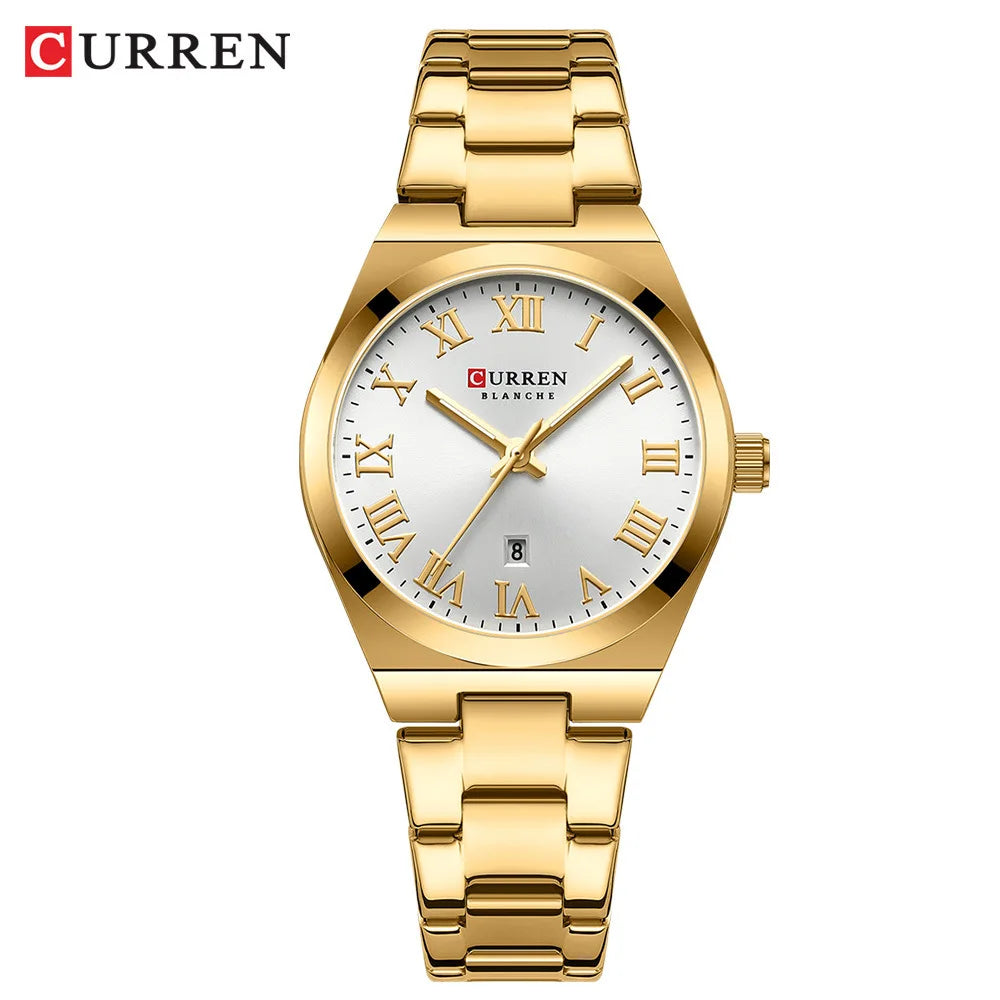 CURREN 9095 Luxury Fashion Watch for Women Original Quartz Women's Watches Waterproof Stainless Steel Elegant Ladies Wristwatch
