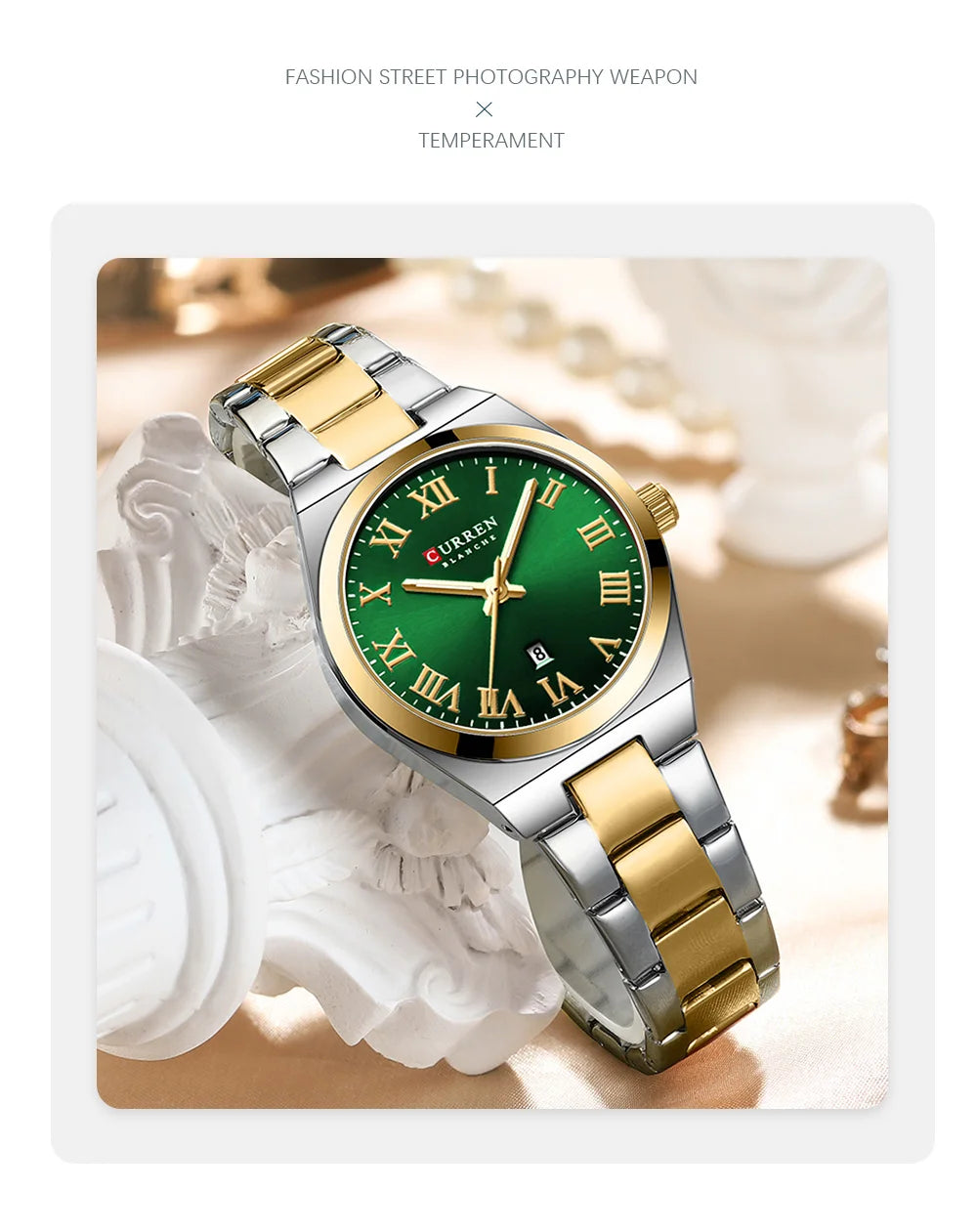 CURREN 9095 Luxury Fashion Watch for Women Original Quartz Women's Watches Waterproof Stainless Steel Elegant Ladies Wristwatch