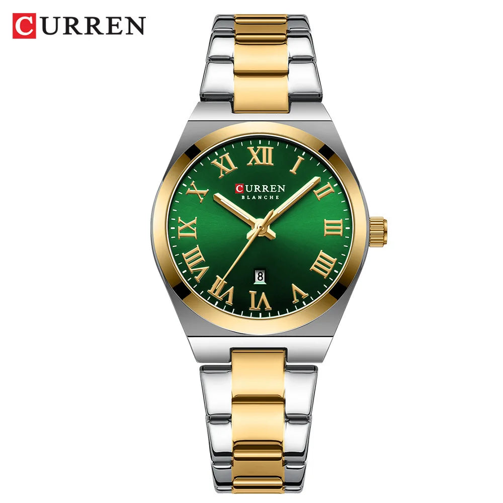 CURREN 9095 Luxury Fashion Watch for Women Original Quartz Women's Watches Waterproof Stainless Steel Elegant Ladies Wristwatch