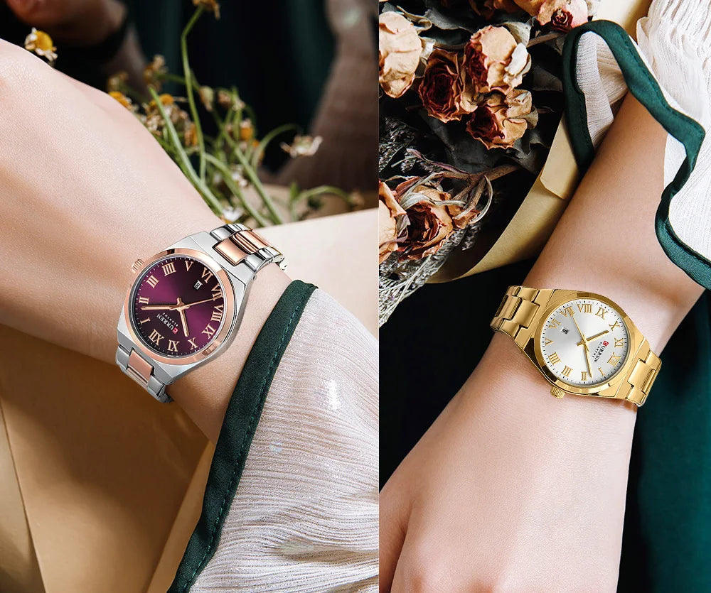 CURREN 9095 Luxury Fashion Watch for Women Original Quartz Women's Watches Waterproof Stainless Steel Elegant Ladies Wristwatch