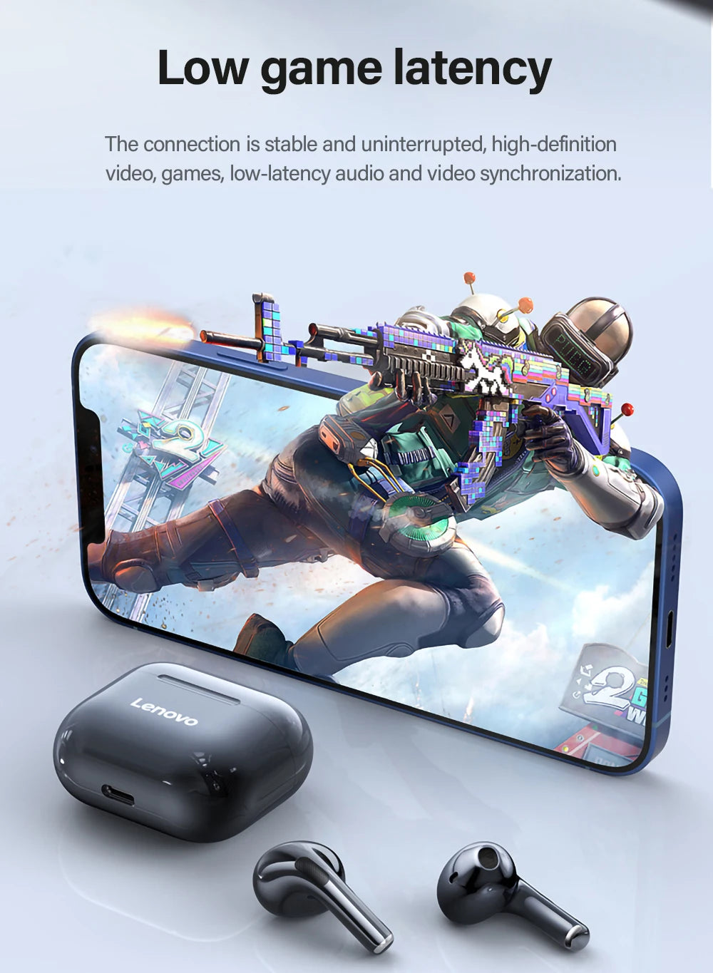 Original Lenovo LP40 wireless headphones TWS Bluetooth Earphones