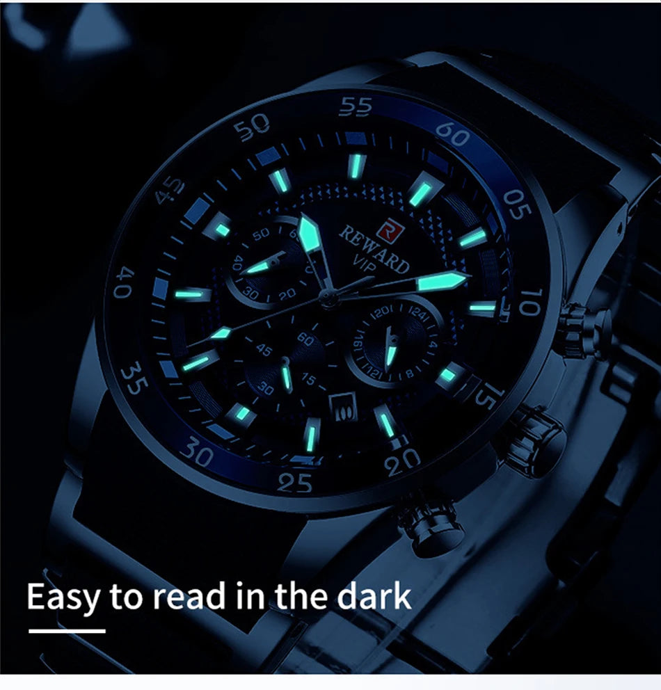 REWARD Big Dial Mens Watches Top Luxury Brand