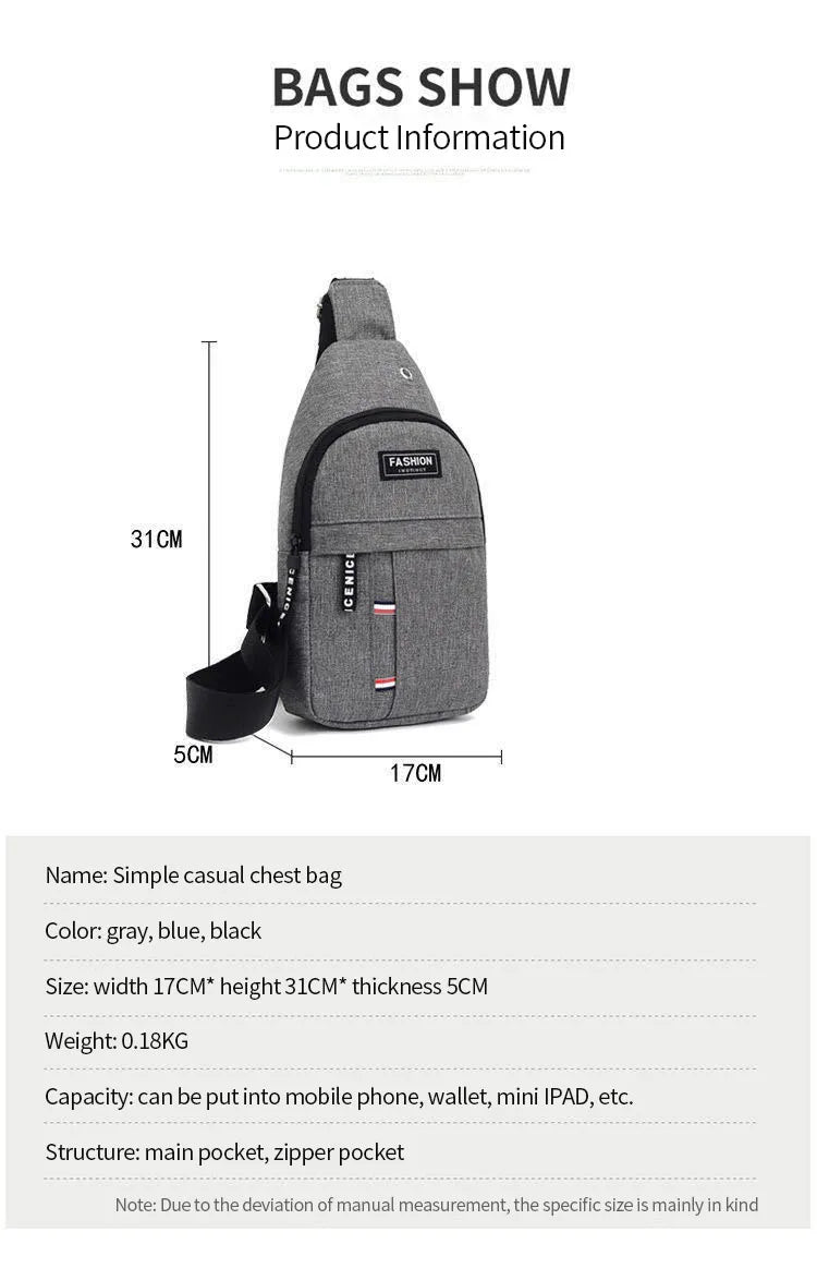 Men's Waterproof Large Capacity Fanny Pack,
