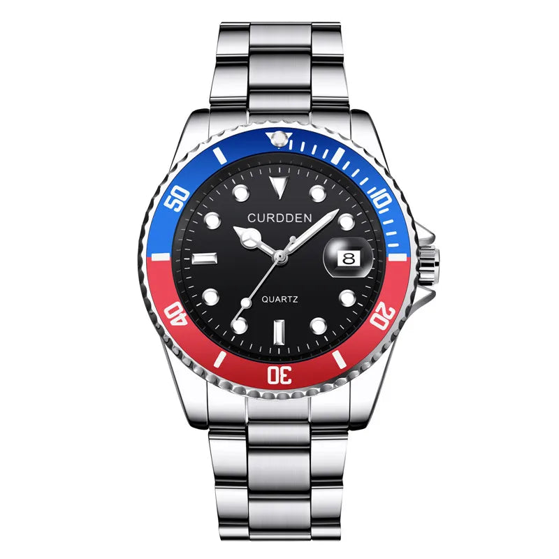 CURDDEN Brand Watches For Men Fashion Stainless Steel Band Golden Hollow Out Fully Automatic Mechanical Watch Relogio Esqueleto