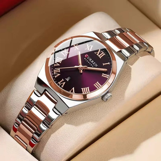 CURREN 9095 Luxury Fashion Watch for Women Original Quartz Women's Watches Waterproof Stainless Steel Elegant Ladies Wristwatch