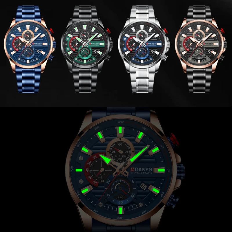 CURREN Sports Casual Quartz Wristwatches