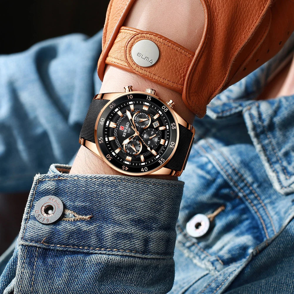 REWARD Big Dial Mens Watches Top Luxury Brand